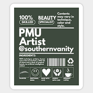 PMU Ingredients Sticker